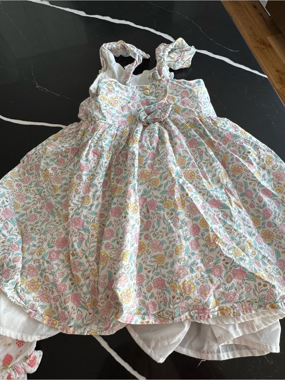 Joie Girls' White Strawberry Print & White Pastel Floral Sundresses - Picture 5 of 7